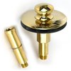 Watco Push Pull Bath Stopper w-3/8 in. to 5/16 in. P, Adapter, Brass 38516-PB